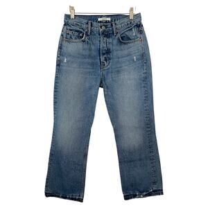 GRLFRND Linda Women High Rise Straight Crop Jeans In Schools Out Size 27 Casual